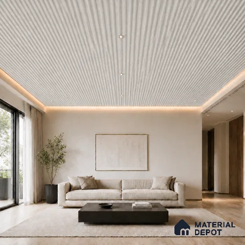 Pearl 10 ft x 0.6 ft (3060x180 mm) Arch Design Interior & Exterior Wall & Ceiling Panel - 17 mm | Suitable for Balcony, Facade & Open Area | Width is Subjected to 5% Variation