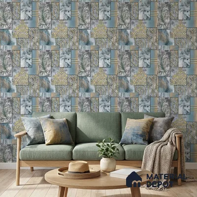 AA101003 | 9.5 Meter x 21 Inch PVC Patterned Look Wallpaper - 55 Sq. Ft. | Minimum 15% wastage during installation