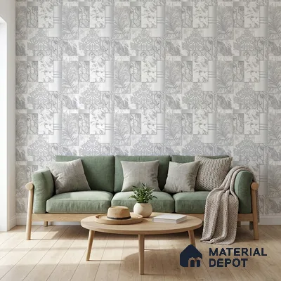 AA101001 | 9.5 Meter x 21 Inch PVC Patterned Look Wallpaper - 55 Sq. Ft. | Minimum 15% wastage during installation