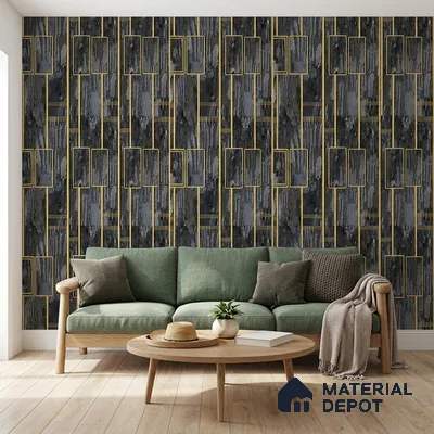 AA100808 | 9.5 Meter x 21 Inch PVC Patterned Look Wallpaper - 55 Sq. Ft. | Minimum 15% wastage during installation