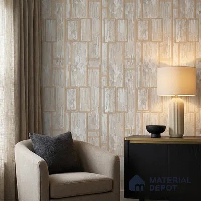 AA100802 | 9.5 Meter x 21 Inch PVC Patterned Look Wallpaper - 55 Sq. Ft. | Minimum 15% wastage during installation
