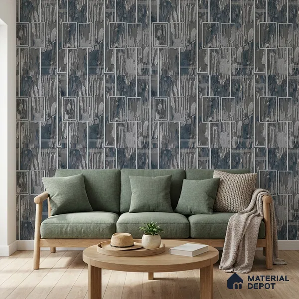 AA100806 | 9.5 Meter x 21 Inch PVC Patterned Look Wallpaper - 55 Sq. Ft. | Minimum 15% wastage during installation