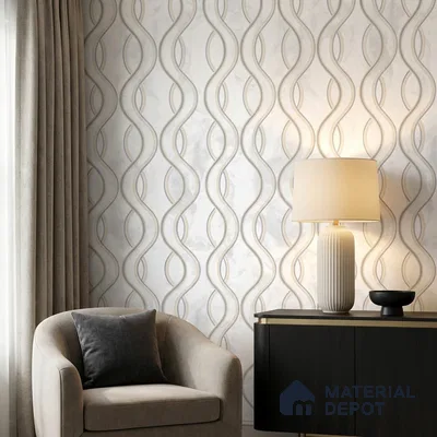 AA100908 | 9.5 Meter x 21 Inch PVC Patterned Look Wallpaper - 55 Sq. Ft. | Minimum 15% wastage during installation