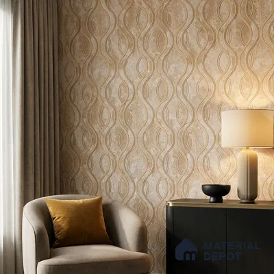 AA100905 | 9.5 Meter x 21 Inch PVC Patterned Look Wallpaper - 55 Sq. Ft. | Minimum 15% wastage during installation