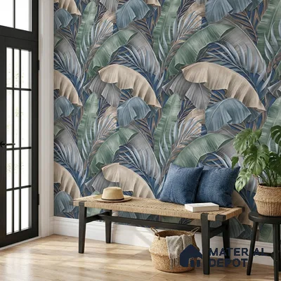 AA100205 | 9.5 Meter x 21 Inch PVC Florals Look Wallpaper - 55 Sq. Ft. | Minimum 15% wastage during installation