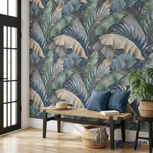 AA100205 | 9.5 Meter x 21 Inch PVC Florals Look Wallpaper - 55 Sq. Ft. | Minimum 15% wastage during installation