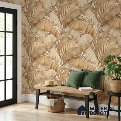 AA100202 | 9.5 Meter x 21 Inch PVC Florals Look Wallpaper - 55 Sq. Ft. | Minimum 15% wastage during installation