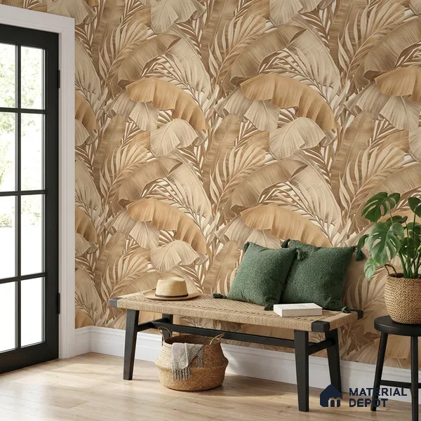 AA100202 | 9.5 Meter x 21 Inch PVC Florals Look Wallpaper - 55 Sq. Ft. | Minimum 15% wastage during installation