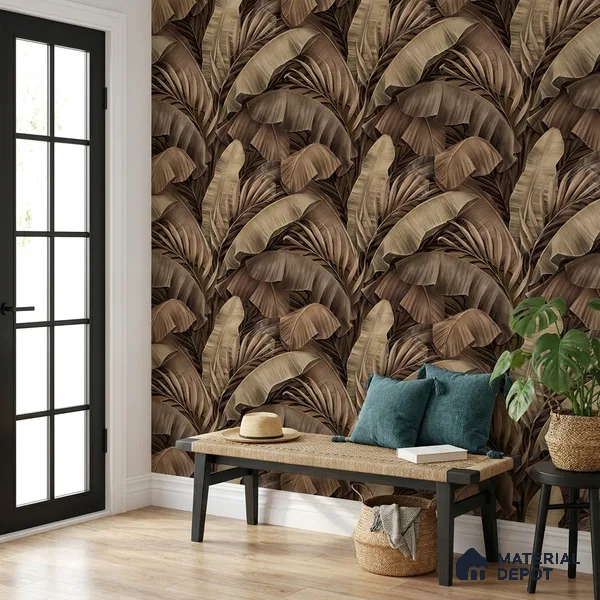 AA100206 | 9.5 Meter x 21 Inch PVC Florals Look Wallpaper - 55 Sq. Ft. | Minimum 15% wastage during installation