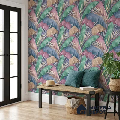 AA100204 | 9.5 Meter x 21 Inch PVC Florals Look Wallpaper - 55 Sq. Ft. | Minimum 15% wastage during installation