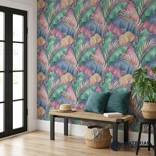 AA100204 | 9.5 Meter x 21 Inch PVC Florals Look Wallpaper - 55 Sq. Ft. | Minimum 15% wastage during installation