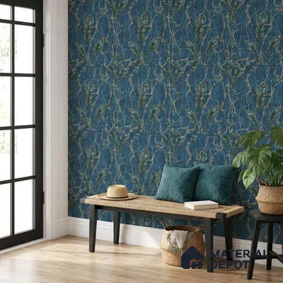 AA100706 | 9.5 Meter x 21 Inch PVC Florals Look Wallpaper - 55 Sq. Ft. | Minimum 15% wastage during installation