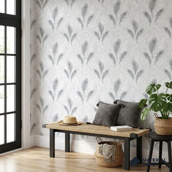 AA100708 | 9.5 Meter x 21 Inch PVC Florals Look Wallpaper - 55 Sq. Ft. | Minimum 15% wastage during installation