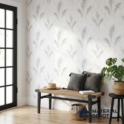 AA100702 | 9.5 Meter x 21 Inch PVC Florals Look Wallpaper - 55 Sq. Ft. | Minimum 15% wastage during installation