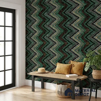 AA100308 | 9.5 Meter x 21 Inch PVC Patterned Look Wallpaper - 55 Sq. Ft. | Minimum 15% wastage during installation