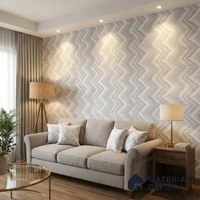 AA100302 | 9.5 Meter x 21 Inch PVC Patterned Look Wallpaper - 55 Sq. Ft. | Minimum 15% wastage during installation