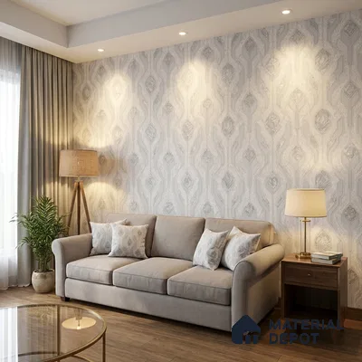 AA101101 | 9.5 Meter x 21 Inch PVC Patterned Look Wallpaper - 55 Sq. Ft. | Minimum 15% wastage during installation