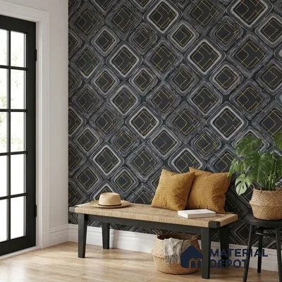 AA100601 | 9.5 Meter x 21 Inch PVC Patterned Look Wallpaper - 55 Sq. Ft. | Minimum 15% wastage during installation