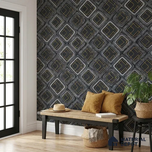 AA100601 | 9.5 Meter x 21 Inch PVC Patterned Look Wallpaper - 55 Sq. Ft. | Minimum 15% wastage during installation