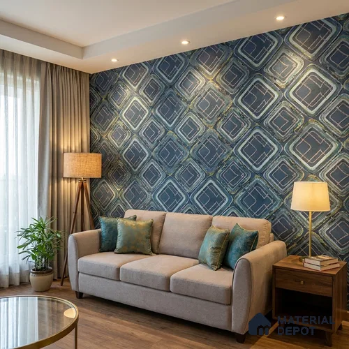 AA100606 | 9.5 Meter x 21 Inch PVC Patterned Look Wallpaper - 55 Sq. Ft. | Minimum 15% wastage during installation