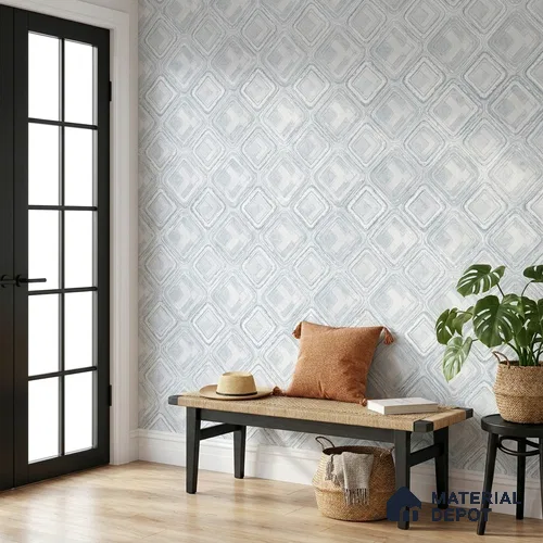 AA100602 | 9.5 Meter x 21 Inch PVC Patterned Look Wallpaper - 55 Sq. Ft. | Minimum 15% wastage during installation