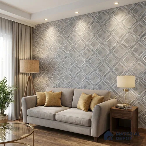 AA100604 | 9.5 Meter x 21 Inch PVC Patterned Look Wallpaper - 55 Sq. Ft. | Minimum 15% wastage during installation