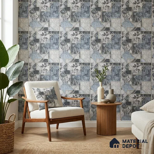 AA100404 | 9.5 Meter x 21 Inch PVC Patterned Look Wallpaper - 55 Sq. Ft. | Minimum 15% wastage during installation