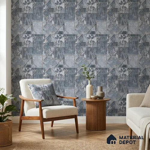 AA100403 | 9.5 Meter x 21 Inch PVC Patterned Look Wallpaper - 55 Sq. Ft. | Minimum 15% wastage during installation