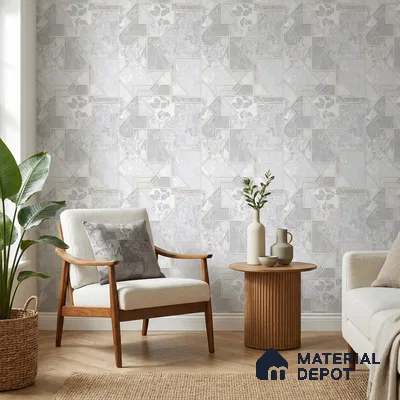 AA100401 | 9.5 Meter x 21 Inch PVC Patterned Look Wallpaper - 55 Sq. Ft. | Minimum 15% wastage during installation