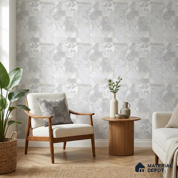 AA100401 | 9.5 Meter x 21 Inch PVC Patterned Look Wallpaper - 55 Sq. Ft. | Minimum 15% wastage during installation