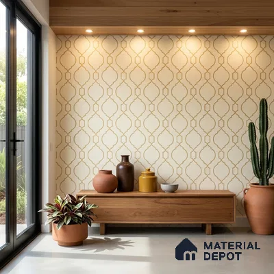 88387-2 | 5 Meter x 42 Inch PVC Patterned Look Wallpaper - 57 Sq. Ft. | Minimum 15% wastage during installation