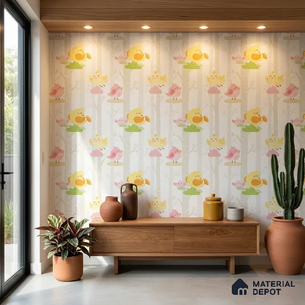 5151-1 | 5 Meter x 42 Inch PVC Patterned Look Wallpaper - 57 Sq. Ft. | Minimum 15% wastage during installation