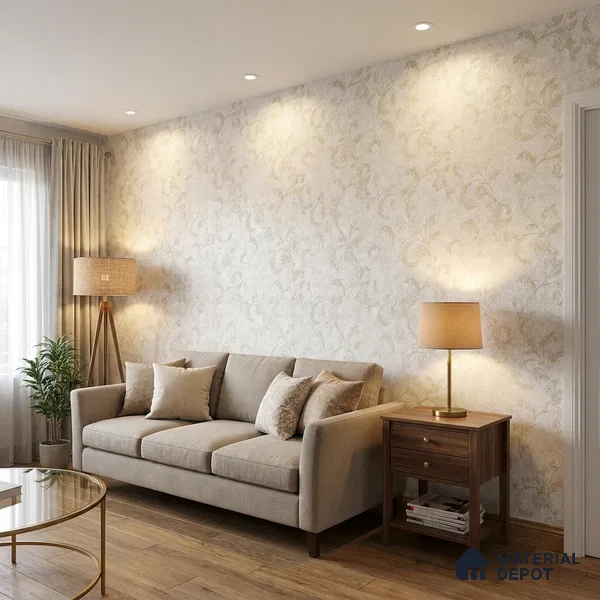 88481-1 | 5 Meter x 42 Inch PVC Florals Look Wallpaper - 57 Sq. Ft. | Minimum 15% wastage during installation