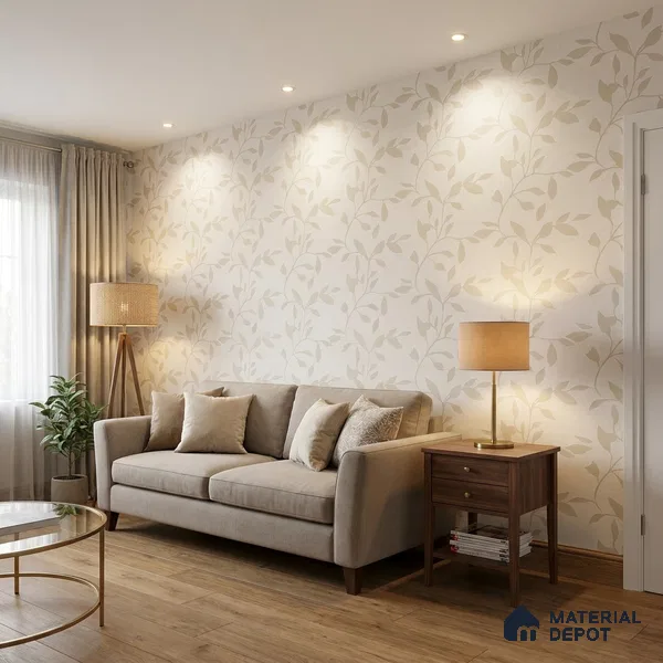 19020-3 | 5 Meter x 42 Inch PVC Florals Look Wallpaper - 57 Sq. Ft. | Minimum 15% wastage during installation