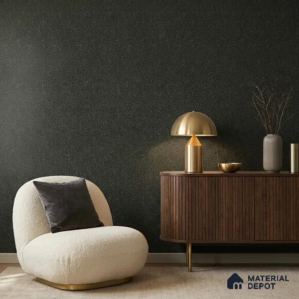 19014-6 | Black Glitter Speckle PVC Textured Wallpaper - 5 Meter x 42 Inch, 57 Sq. Ft. (Min. 15% Wastage)