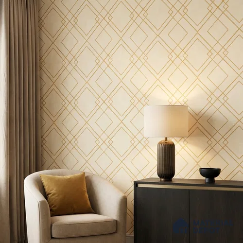 88495-1 | 5 Meter x 42 Inch PVC Geometric Look Wallpaper - 57 Sq. Ft. | Minimum 15% wastage during installation