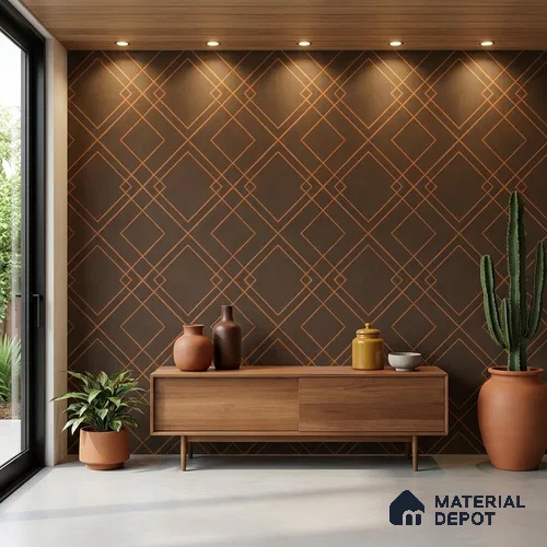 88495-3 | 5 Meter x 42 Inch PVC Geometric Look Wallpaper - 57 Sq. Ft. | Minimum 15% wastage during installation