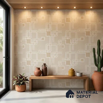 88462-2 | 5 Meter x 42 Inch PVC Patterned Look Wallpaper - 57 Sq. Ft. | Minimum 15% wastage during installation
