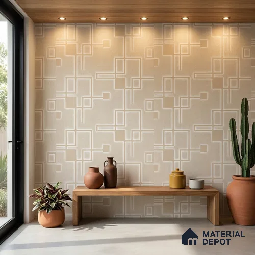 88462-2 | 5 Meter x 42 Inch PVC Patterned Look Wallpaper - 57 Sq. Ft. | Minimum 15% wastage during installation