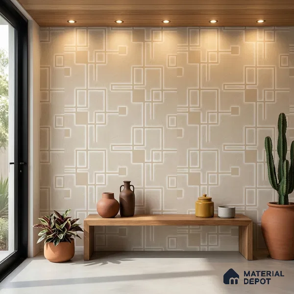 88462-2 | 5 Meter x 42 Inch PVC Patterned Look Wallpaper - 57 Sq. Ft. | Minimum 15% wastage during installation