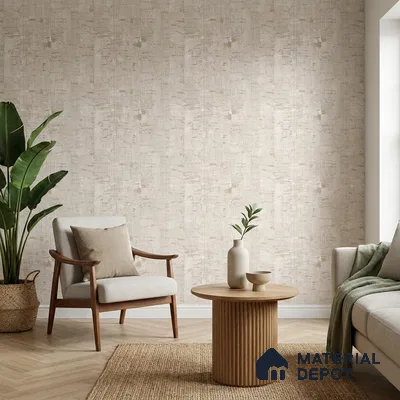 81279-3 | Cream Birch Bark PVC Textured Wallpaper - 5 Meter x 42 Inch, 57 Sq. Ft. (Min. 15% Wastage)
