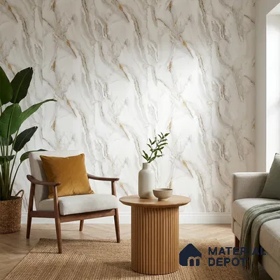 81281-1 | 5 Meter x 42 Inch PVC Marble Look Wallpaper - 57 Sq. Ft. | Minimum 10% wastage during installation