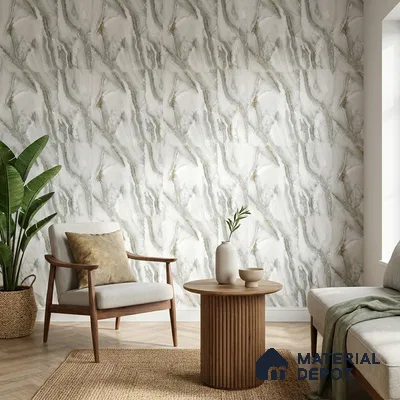 81281-2 | 5 Meter x 42 Inch PVC Marble Look Wallpaper - 57 Sq. Ft. | Minimum 10% wastage during installation
