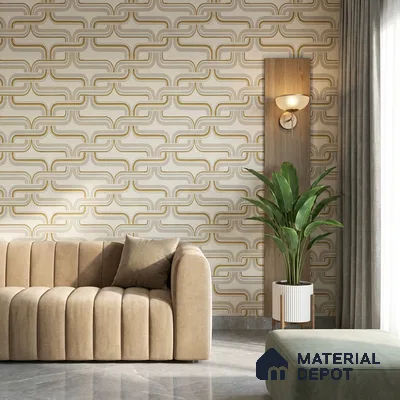 81284-1 | 5 Meter x 42 Inch PVC Patterned Look Wallpaper - 57 Sq. Ft. | Minimum 15% wastage during installation