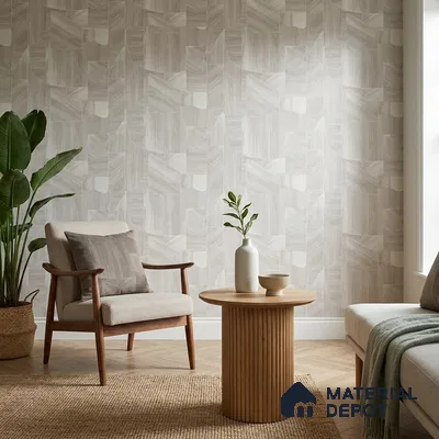 81289-2 | Silver Grey Wood Plank PVC Patterned Wallpaper - 5 Meter x 42 Inch, 57 Sq. Ft. (Min. 15% Wastage)