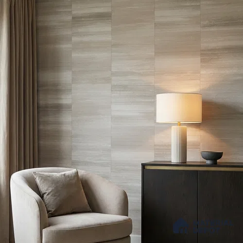 81292-2 | Warm Grey Brick Tile Texture PVC Patterned Wallpaper - 5 Meter x 42 Inch, 57 Sq. Ft. (Min. 15% Wastage)