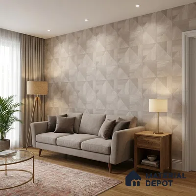 81293-2 | Grey Diamond Grid PVC Geometric Wallpaper - 5 Meter x 42 Inch, 57 Sq. Ft. (Min. 15% Wastage)