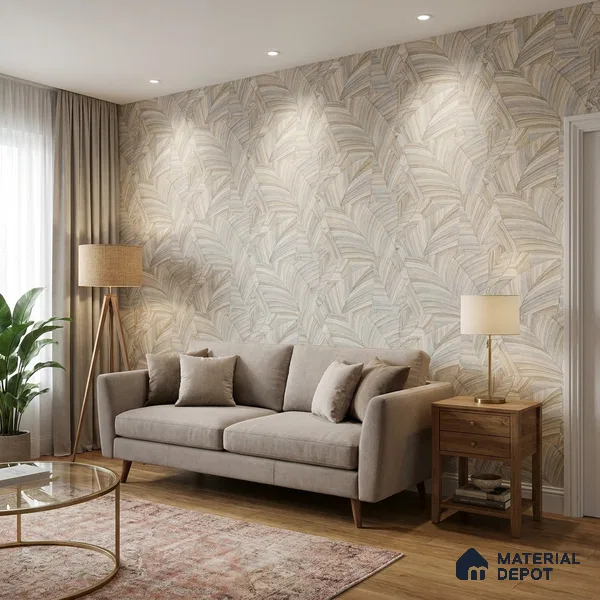 81296-3 | 5 Meter x 42 Inch PVC Patterned Look Wallpaper - 57 Sq. Ft. | Minimum 15% wastage during installation