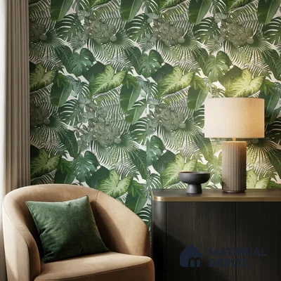 74016-1 | 5 Meter x 42 Inch PVC Florals Look Wallpaper - 57 Sq. Ft. | Minimum 15% wastage during installation
