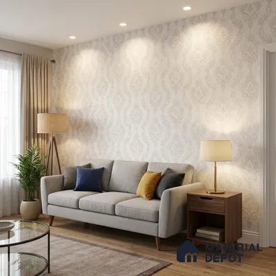 74022-1 | 5 Meter x 42 Inch PVC Patterned Look Wallpaper - 57 Sq. Ft. | Minimum 15% wastage during installation